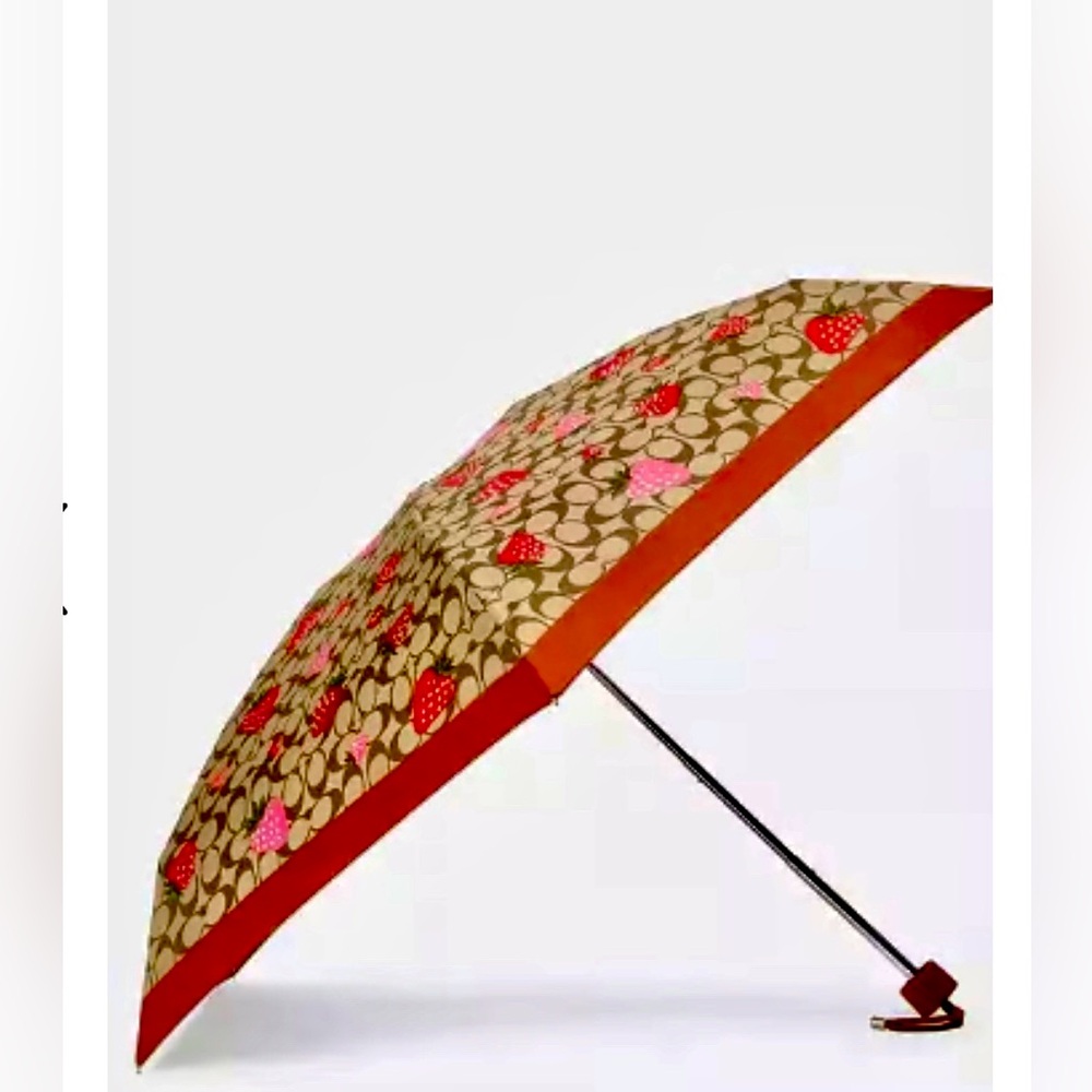 Coach Mini Umbrella In Signature Wild
Strawberry Print. UV Protection CI017. NWT - Picture 3 of 6